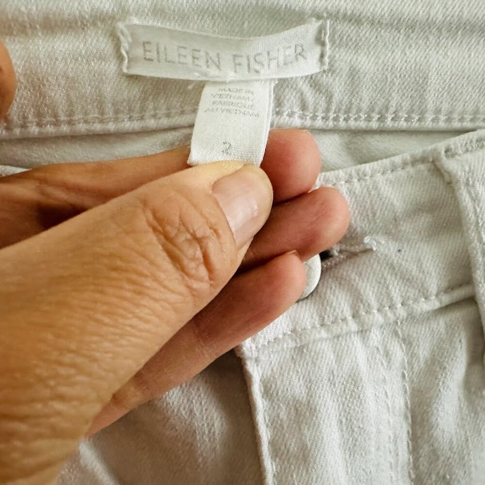 EILEEN FISHER Women Straight leg ORGANIC COTTON DENIM WHITE SIZE 2 US - Picture 4 of 9